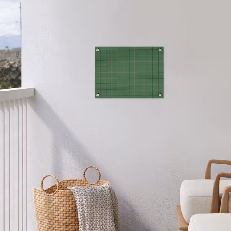 Patroon - Tegels - Groen tuinposter los doek klein 239 -sfeer8