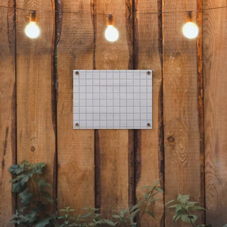 Patroon - Tegels - Licht - Grijs tuinposter los doek klein 239 -sfeer1