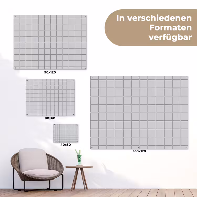 Patroon - Tegels - Licht - Grijs tuinposter los doek klein 239 -Xsfeer9_DE