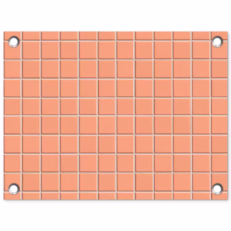 Patroon - Tegels - Perzik tuinposter los doek klein 239 -3d