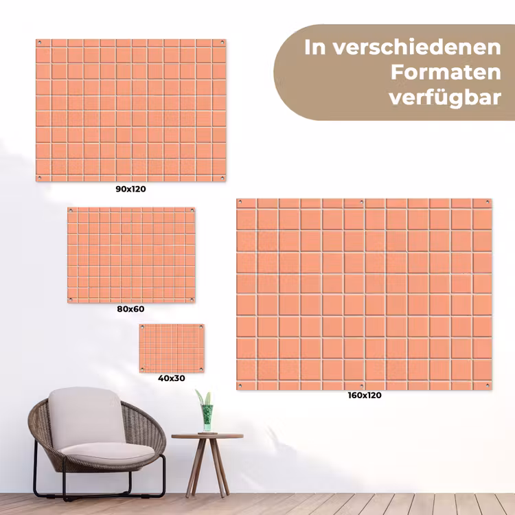 Patroon - Tegels - Perzik tuinposter los doek klein 239 -Xsfeer9_DE