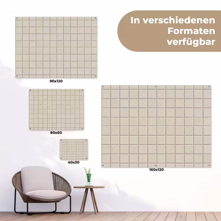 Patroon - Tegels - Taupe tuinposter los doek klein 239 -Xsfeer9_DE