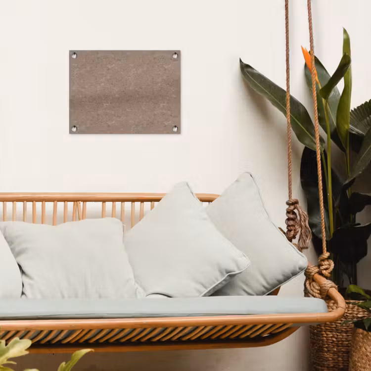Patroon - Kalksteen - Beige tuinposter los doek klein 239 -sfeer7