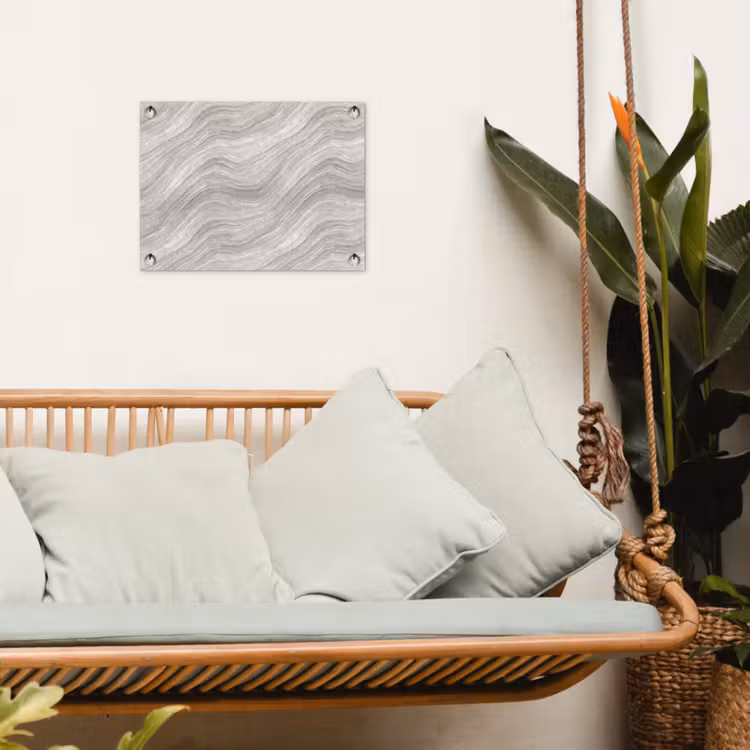 Patroon - Helder - Wit - Grijs tuinposter los doek klein 239 -sfeer7
