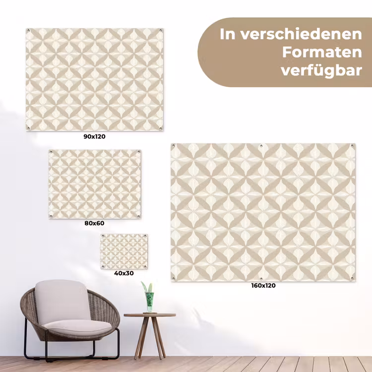 Patroon - Klassiek - Beige tuinposter los doek klein 239 -Xsfeer9_DE