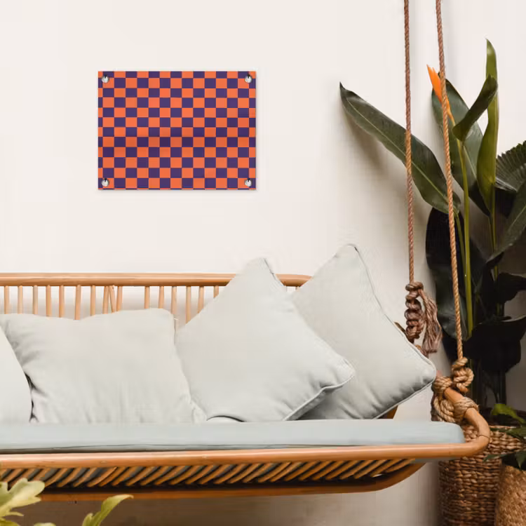 Patroon - Klassiek - Paars tuinposter los doek klein 239 -sfeer7