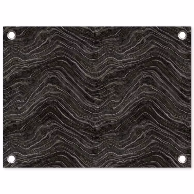 Patroon - Contrast - Antraciet tuinposter los doek klein 239 -3d