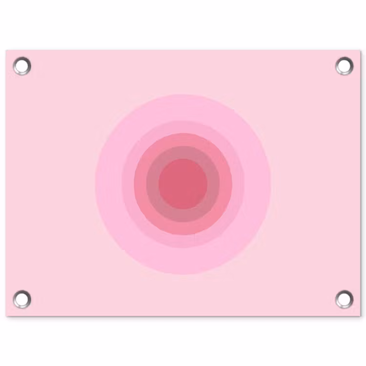 Patroon - Cirkels - Abstract - Roze - Modern tuinposter los doek klein -3d
