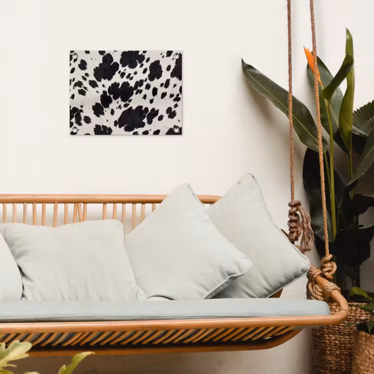 Patroon - Vacht - Zwart - Wit tuinposter los doek klein -sfeer7