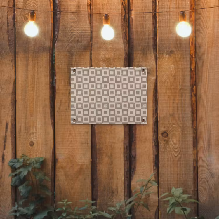 Patroon - Marmer - Beige tuinposter los doek klein 239 -sfeer1