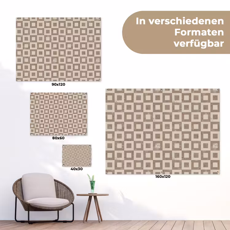 Patroon - Marmer - Beige tuinposter los doek klein 239 -Xsfeer9_DE