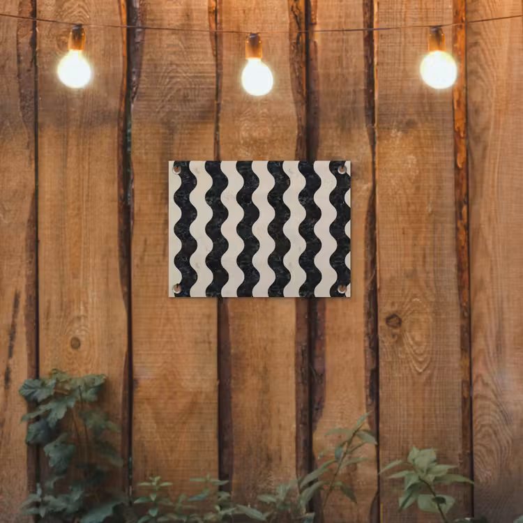 Patroon - Marmer - Groen - Cremé tuinposter los doek klein 239 -sfeer1