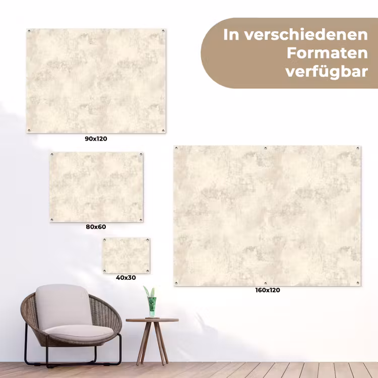 Patroon - Organisch - Beige tuinposter los doek klein 239 -Xsfeer9_DE