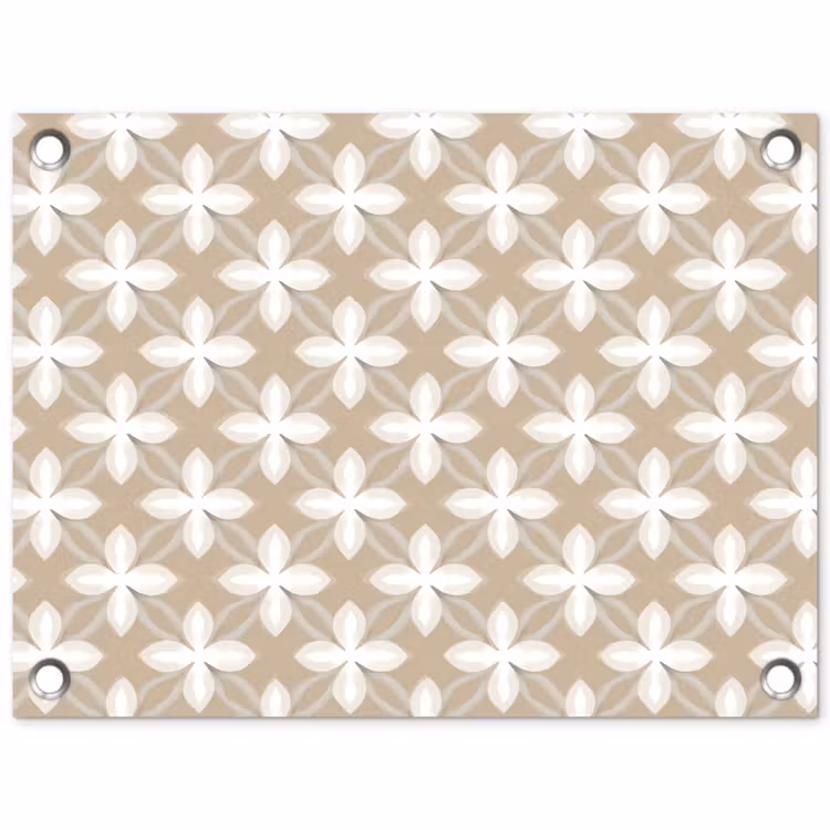 Patroon - Symmetrisch - Beige tuinposter los doek klein 239 -3d