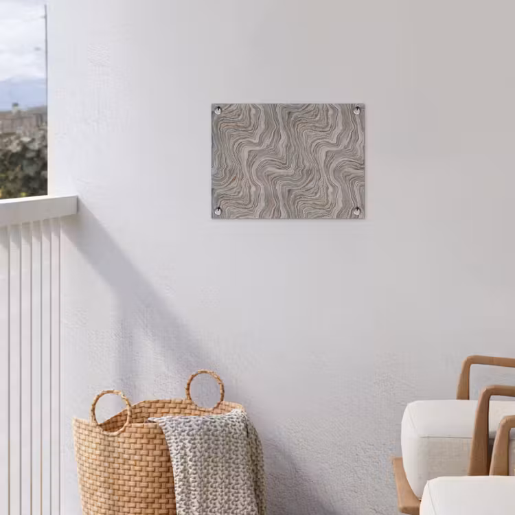 Patroon - Textuur - Grijs tuinposter los doek klein 239 -sfeer8