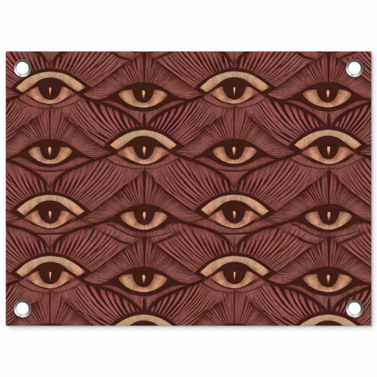 Mystiek - Ogen - Bruin tuinposter los doek klein 239 -3d