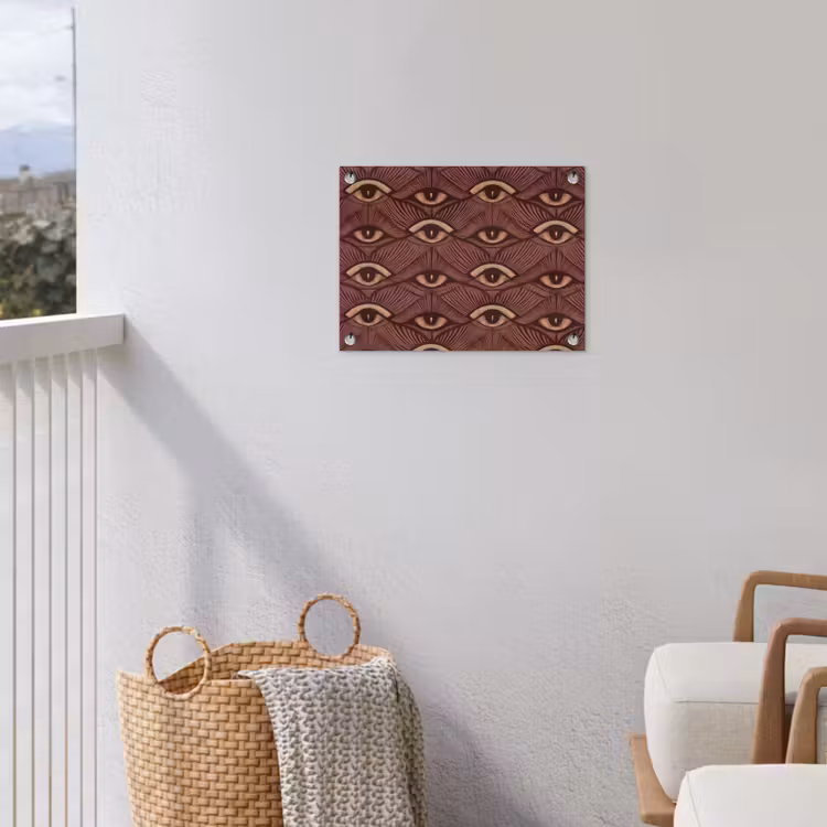 Mystiek - Ogen - Bruin tuinposter los doek klein 239 -sfeer8