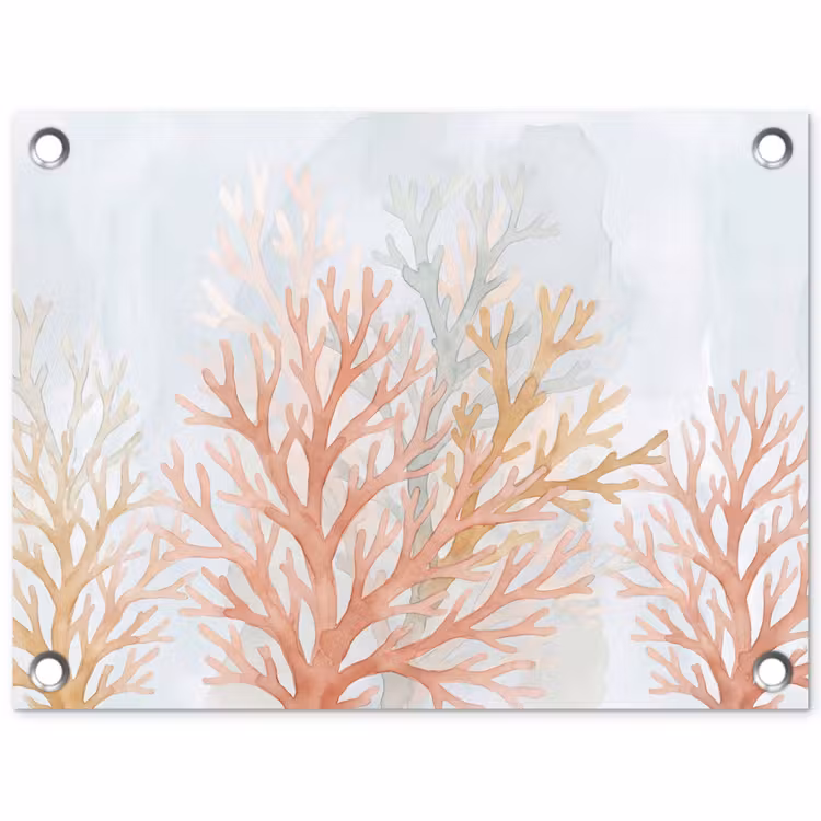 Natuur - Abstract - Aquarel - Organisch - Warm tuinposter los doek klein -3d