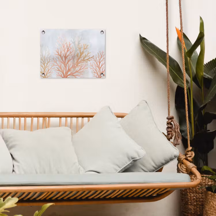 Natuur - Abstract - Aquarel - Organisch - Warm tuinposter los doek klein -sfeer7