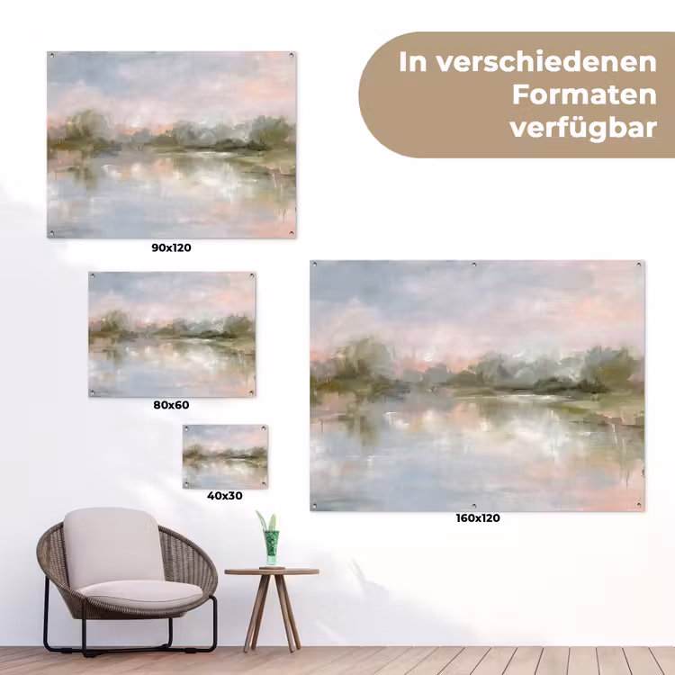 Natuur - Landschap - Abstract - Water - Groen tuinposter los doek klein -Xsfeer9_DE