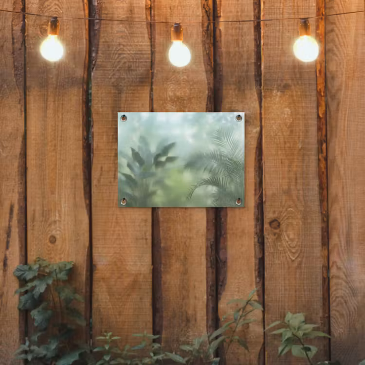 Natuur - Vervaagd - Groen - Abstract - Modern tuinposter los doek klein -sfeer1
