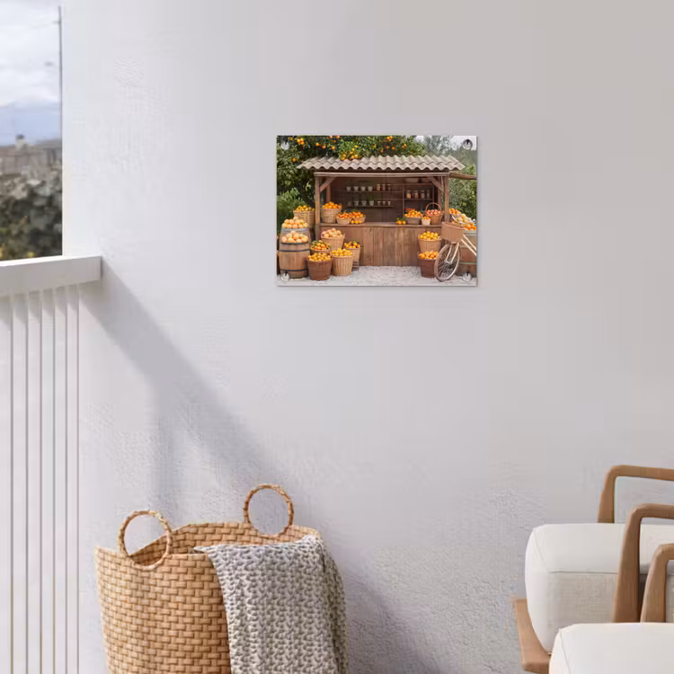 Gartenposter - Obst – Markt – Ländlich - Fruit - Markt - Landelijk tuinposter los doek klein