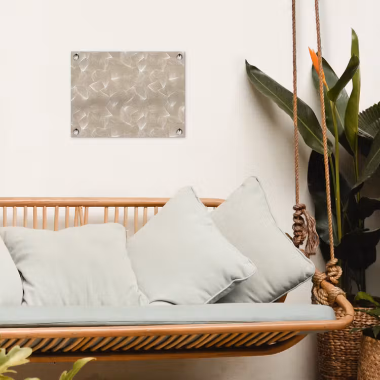 Organisch - Textuur - Beige tuinposter los doek klein 239 -sfeer7