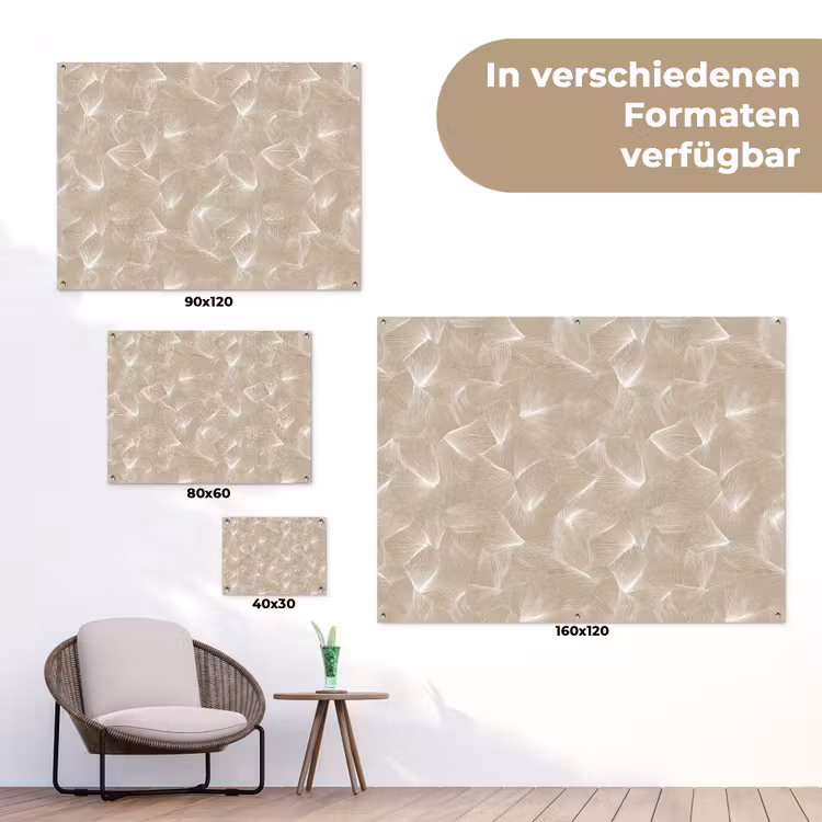 Organisch - Textuur - Beige tuinposter los doek klein 239 -Xsfeer9_DE