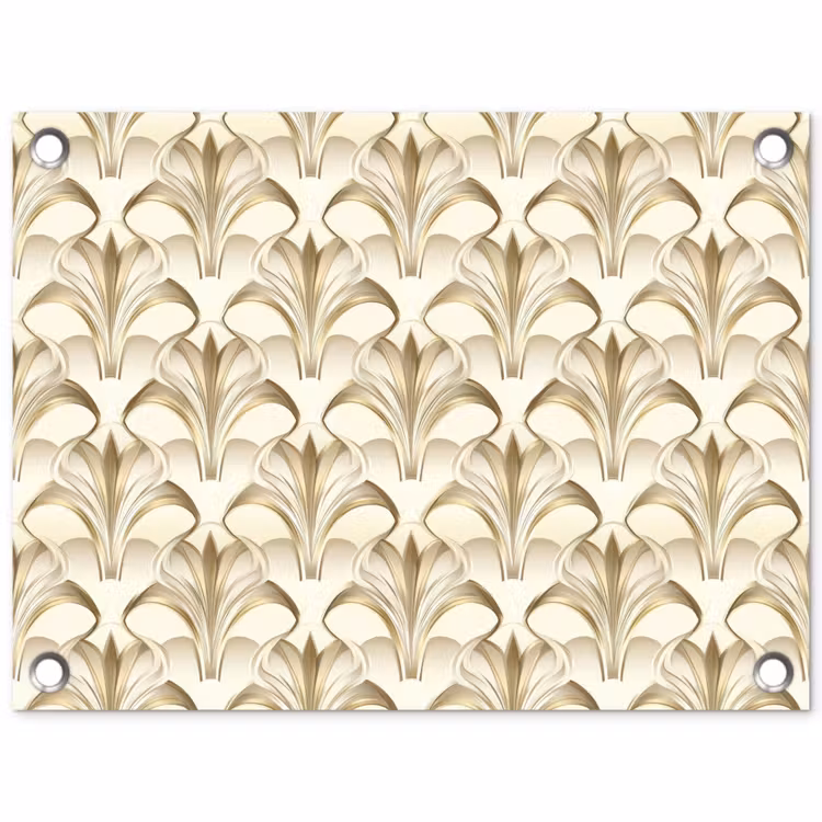 Ornament - Barok - Goud tuinposter los doek klein 239 -3d