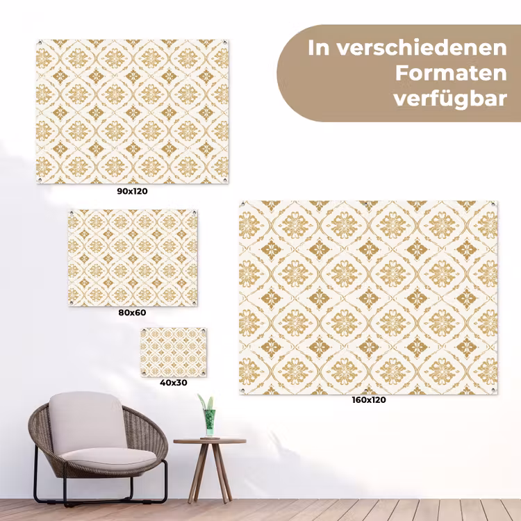 Ornament - Klassiek - Goud tuinposter los doek klein 239 -Xsfeer9_DE