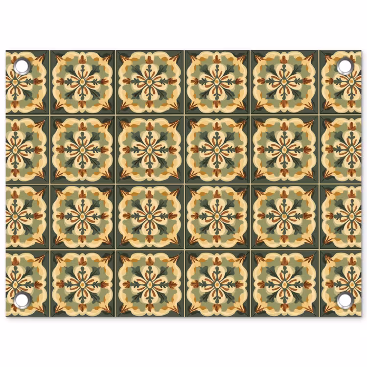 Ornament - Patroon - Groen tuinposter los doek klein 239 -3d