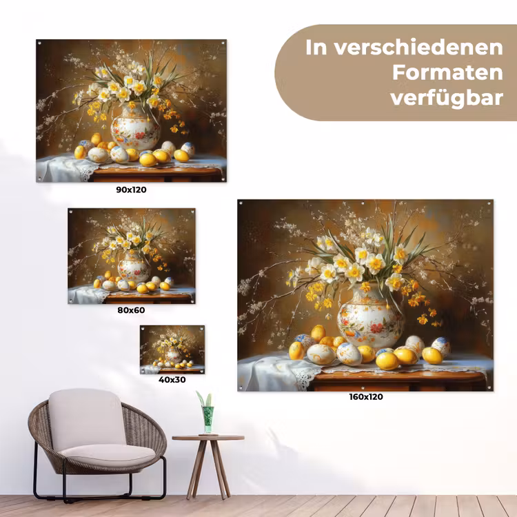 Paaseieren - Stilleven - Vaas tuinposter los doek klein -Xsfeer9_DE