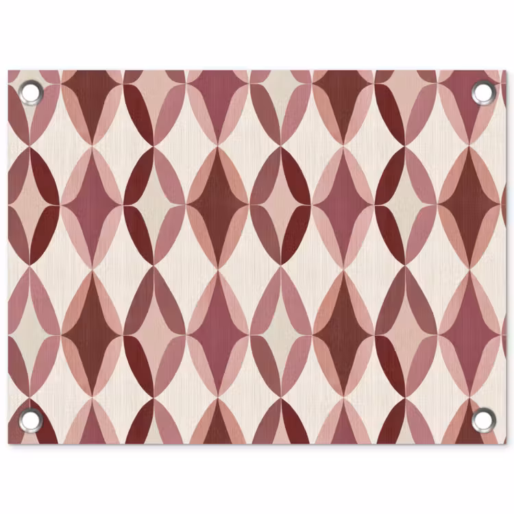 Ovaal - Textuur - Roze tuinposter los doek klein 239 -3d