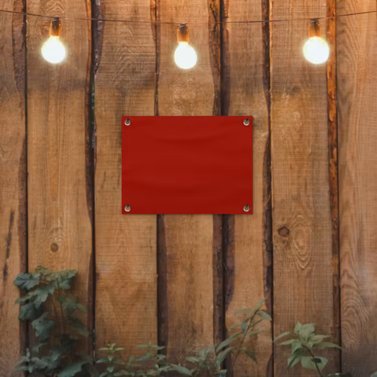 Oxblood - Maroon - Rood tuinposter los doek klein 239 -sfeer1