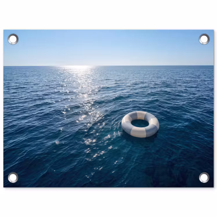 Oceaan - Zwemband - Horizon tuinposter los doek klein -3d