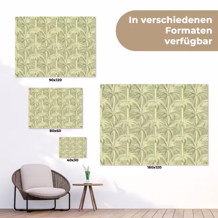 Palmwoud - Tropisch - Groen tuinposter los doek klein 239 -Xsfeer9_DE