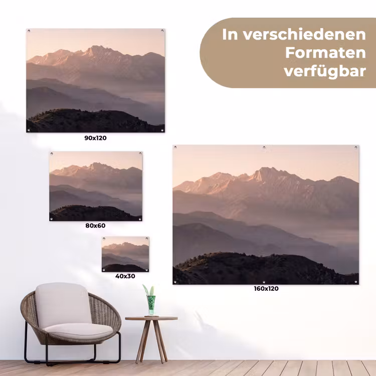 Panorama - Landschap - Bergen tuinposter los doek klein -Xsfeer9_DE