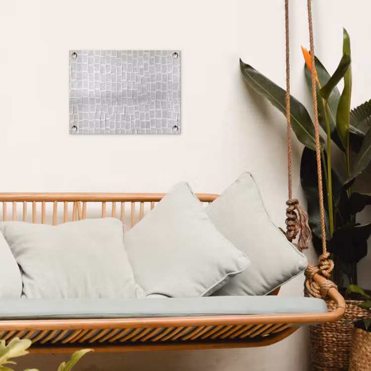 Papier - Overlappend - Textuur - Modern - Wit tuinposter los doek klein -sfeer7
