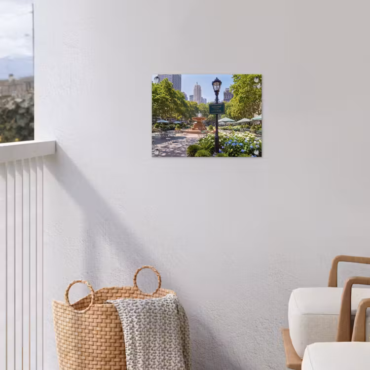 Park - Fontein - Stad - Natuur tuinposter los doek klein -sfeer8