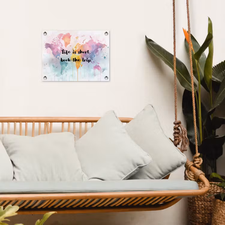 Pastelkleuren - Quote - Sierletters tuinposter los doek klein -sfeer7