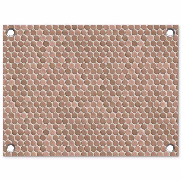 Penny - Mozaïek - Oudroze - Terracotta tuinposter los doek klein 239 -3d