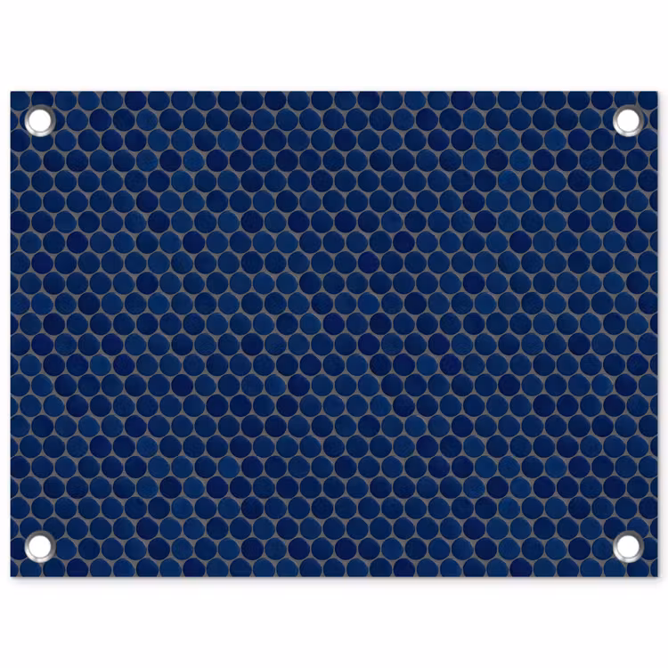 Penny - Mozaïek - Donkerblauw tuinposter los doek klein 239 -3d