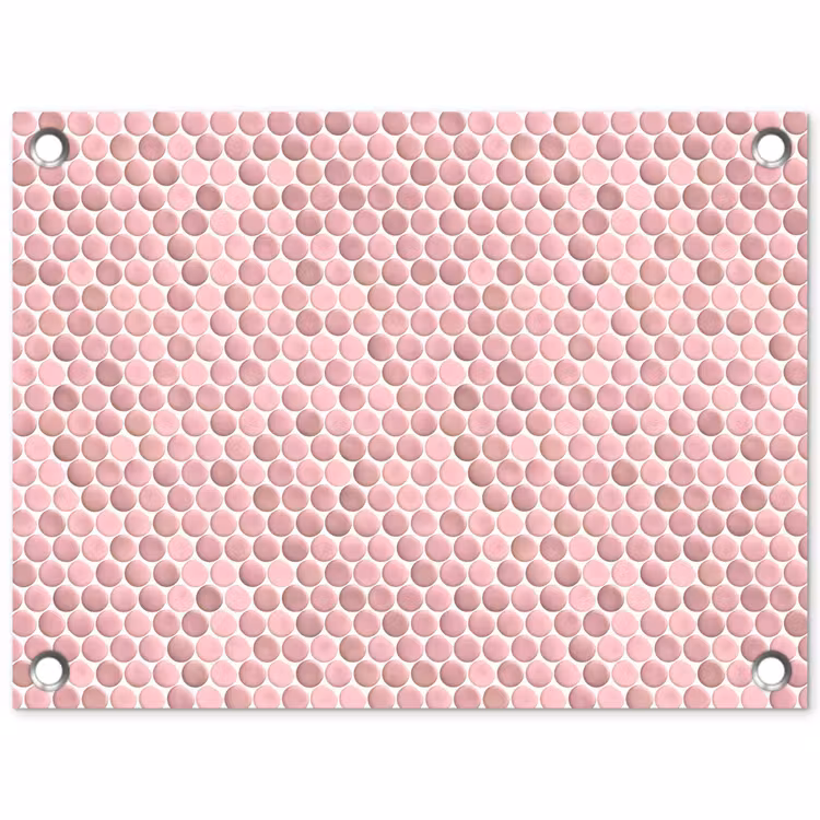 Penny - Mozaïek - Lichtroze tuinposter los doek klein 239 -3d
