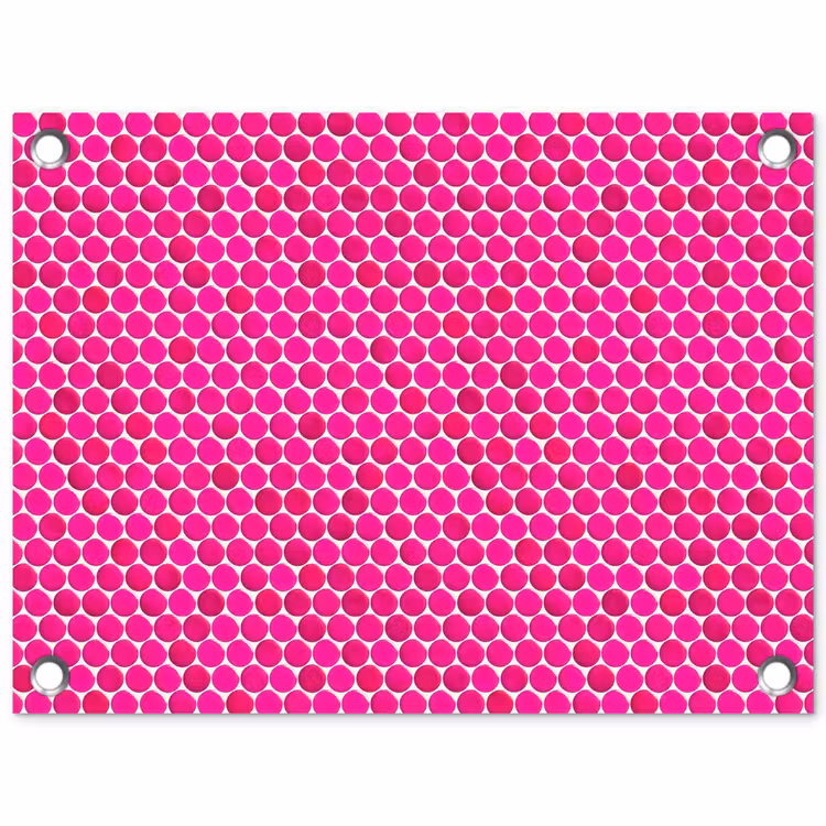 Penny - Mozaïek - Felroze tuinposter los doek klein 239 -3d