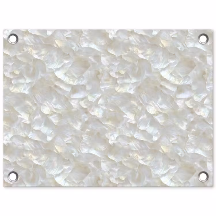 Parelmoerglans - Wit - Schelp tuinposter los doek klein 239 -3d