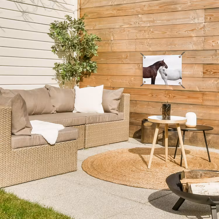 Paard - Modern - Balans tuinposter los doek klein -sfeer4