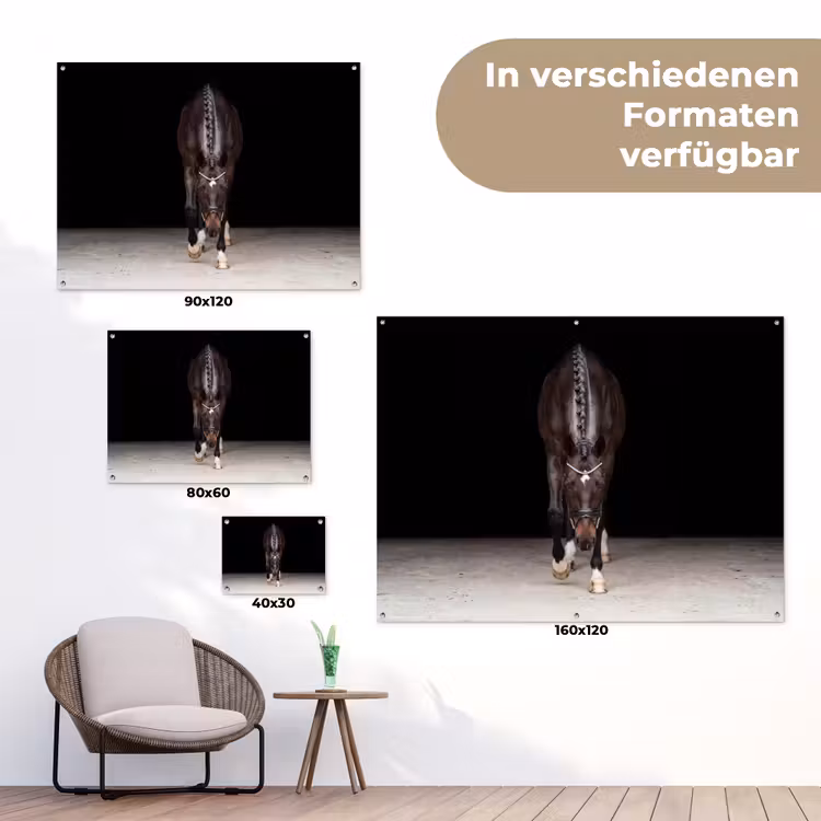 Paard - Modern - Portret tuinposter los doek klein -Xsfeer9_DE