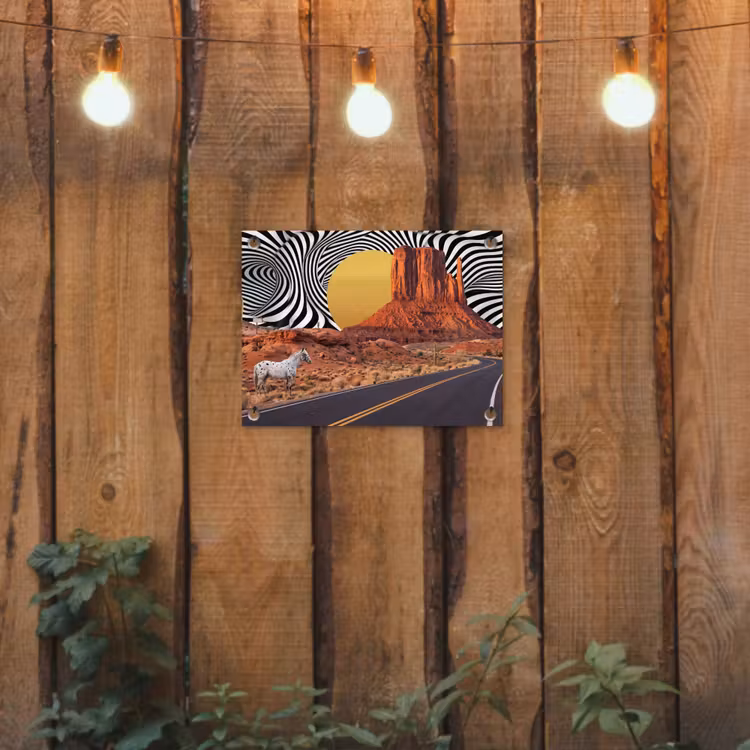 Gartenposter - Pferd – Wüste – Natur - Paard - Woestijn - Natuur tuinposter los doek klein