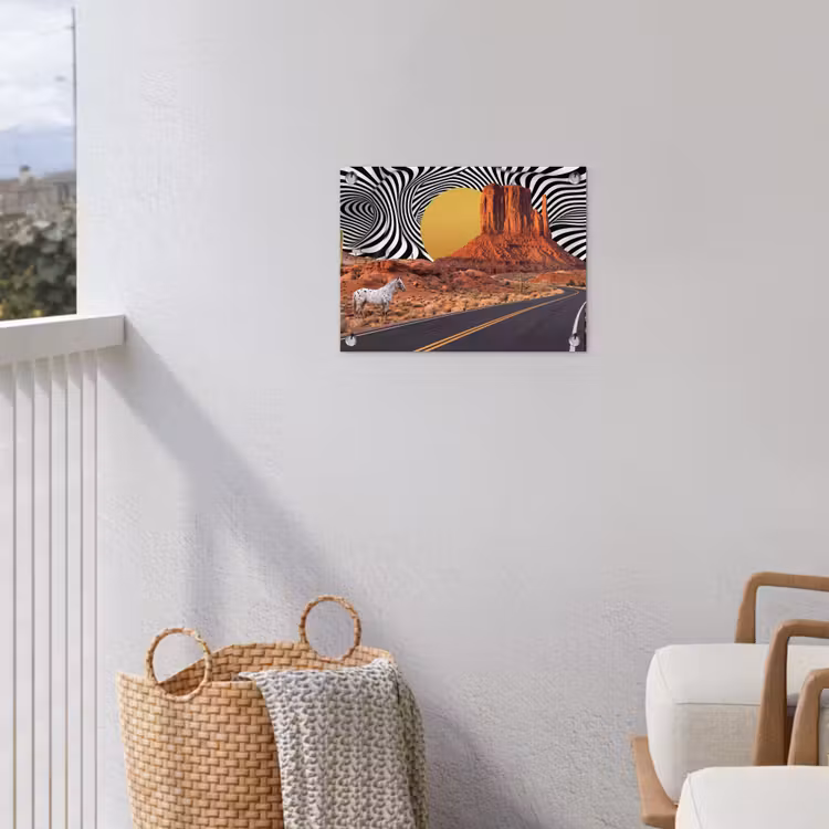 Gartenposter - Pferd – Wüste – Natur - Paard - Woestijn - Natuur tuinposter los doek klein