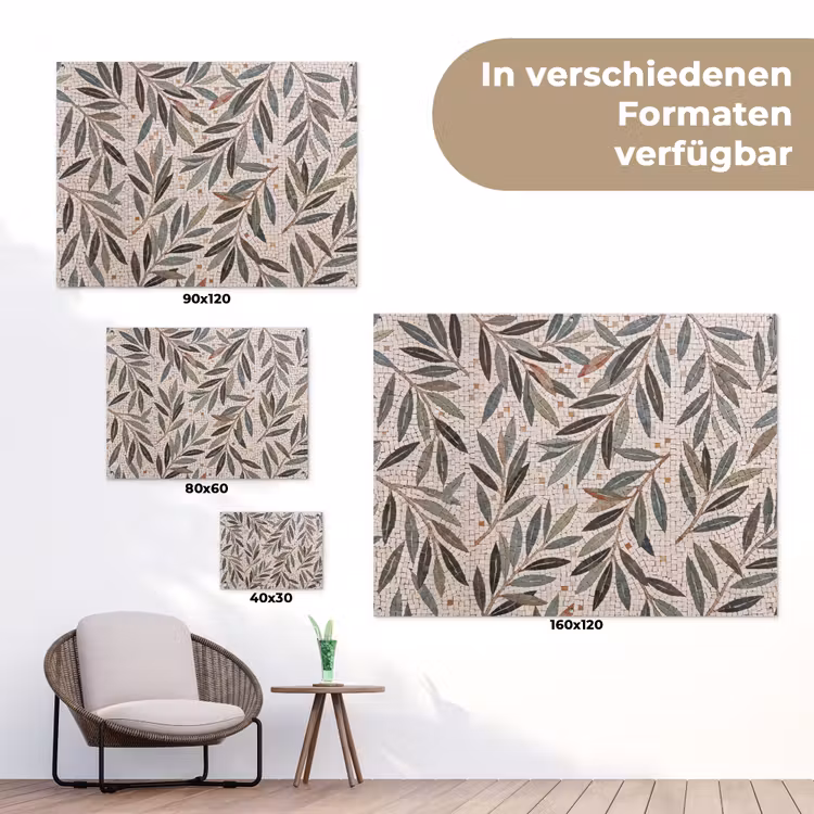 Plant - Blad - Mozaïek - Groen tuinposter los doek klein -Xsfeer9_DE